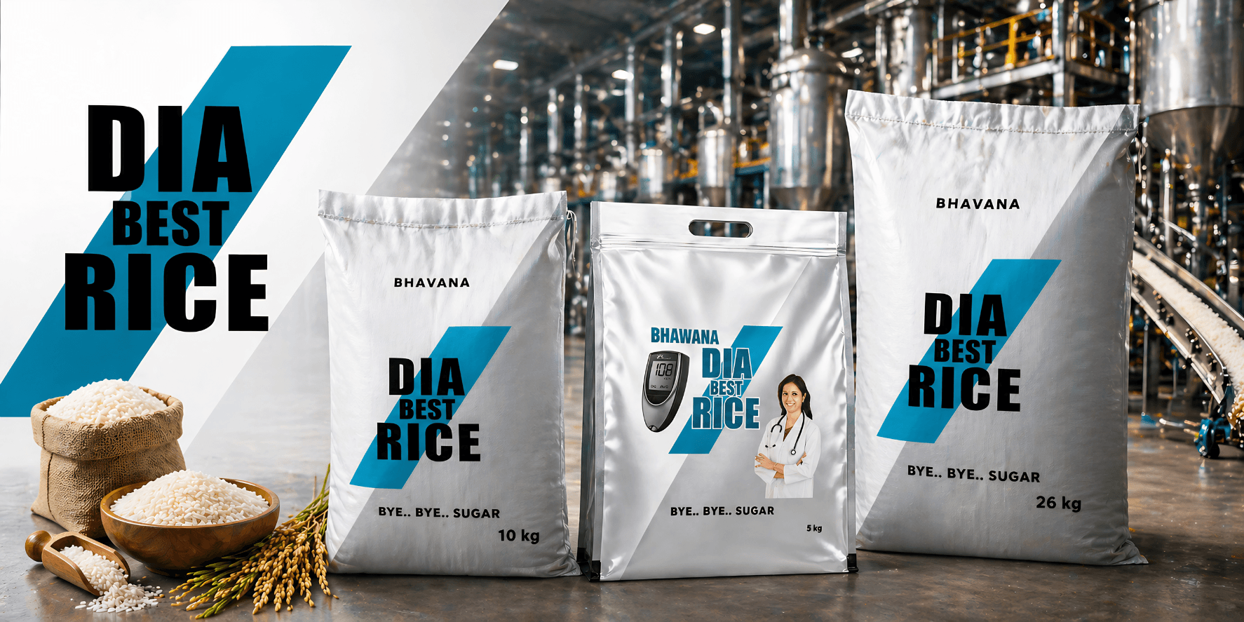 Royal Bhavana Rice low GI comparison visual